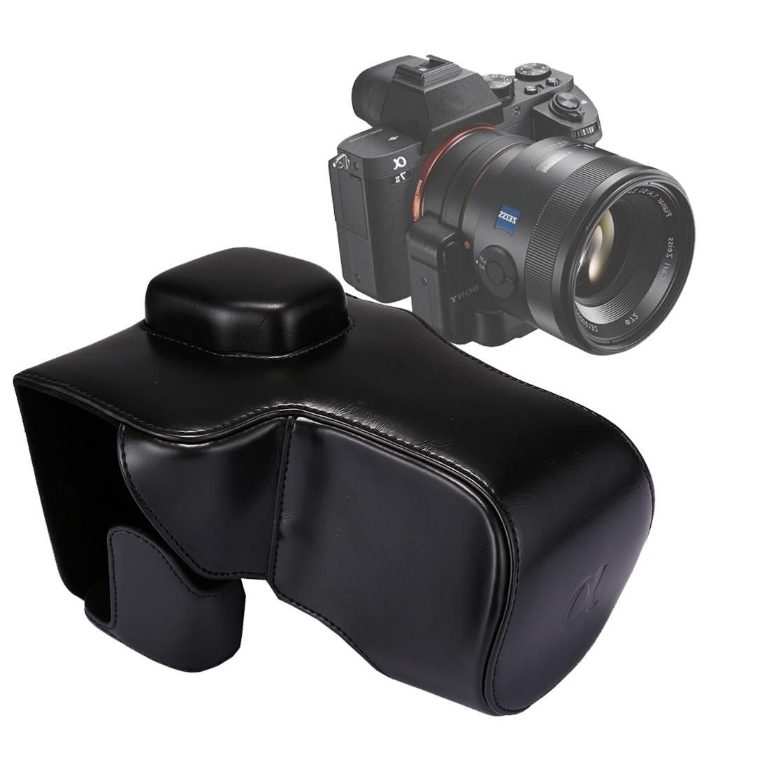 Full Body Camera PU Leather Case Bag with Strap for Sony A7 II / A7R II / A7S II (Black)