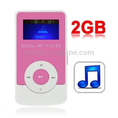 2GB MP3 Player with LCD Screen & Speaker (Magenta)