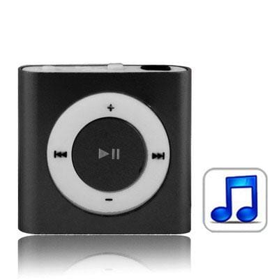2GB Mini MP3 Player with Metal Clip, Support Replay function (Black)