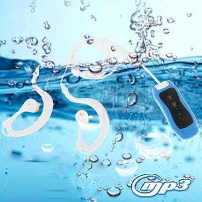 4GB Waterproof IPX8 Maximun Functional Depth 50m MP3 Player with FM Stereo & Belt Clamp (Blue)