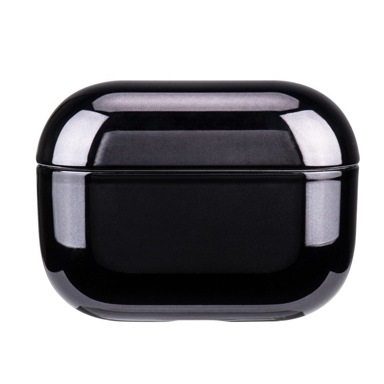 Electroplating Plastic Colorful Earphone Cover Case for Apple AirPods Pro - Black