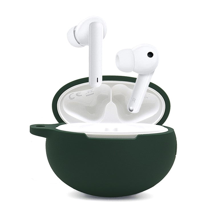 Soft Silicone Bluetooth Earphone Protective Case Dustproof Cover for Huawei FreeBuds 4i - Midnight Green