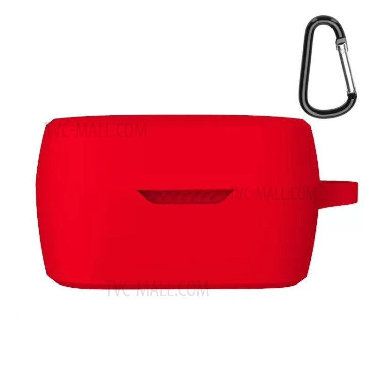 Bluetooth Earphone Silicone Protective Case Cover with Anti-lost Buckle for JBL T280TWS X - Red