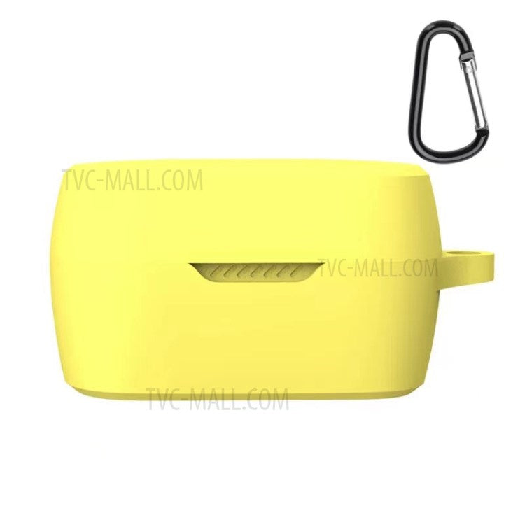 Bluetooth Earphone Silicone Protective Case Cover with Anti-lost Buckle for JBL T280TWS X - Yellow