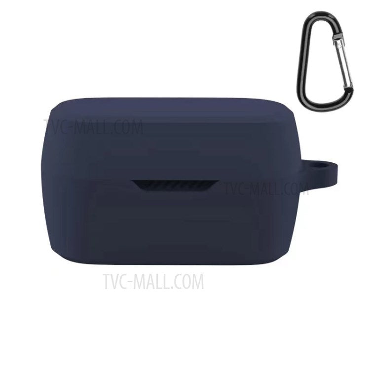 Bluetooth Earphone Silicone Protective Case Cover with Anti-lost Buckle for JBL T280TWS X - Dark Blue