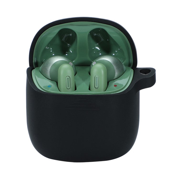 Durable Silicone Bluetooth Earphone Case Protective Cover Shell with Anti-lost Buckle for JBL TUNE220TWS - Black