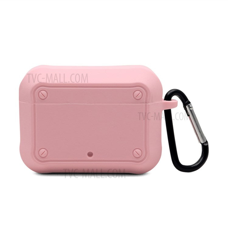 Portable Silicone Wireless Bluetooth Earphone Carrying Case Storage Bag with Anti-lost Buckle for Beats Studio Buds - Pink