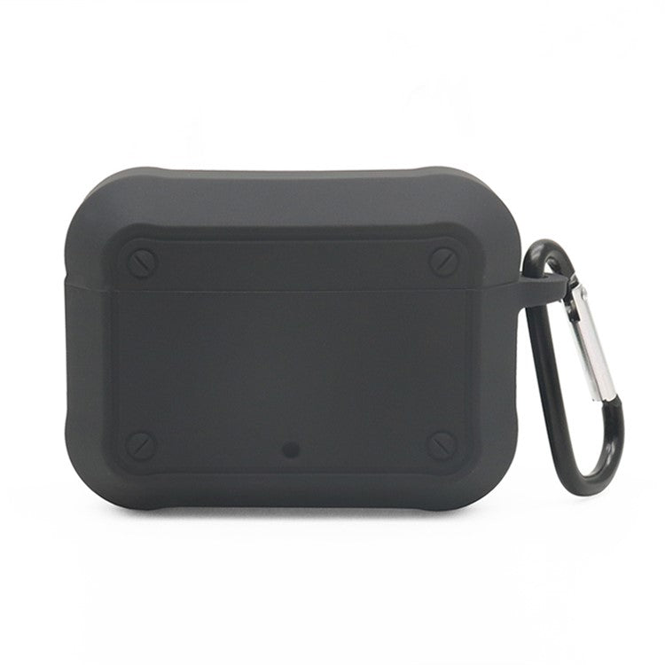 Portable Silicone Wireless Bluetooth Earphone Carrying Case Storage Bag with Anti-lost Buckle for Beats Studio Buds - Black