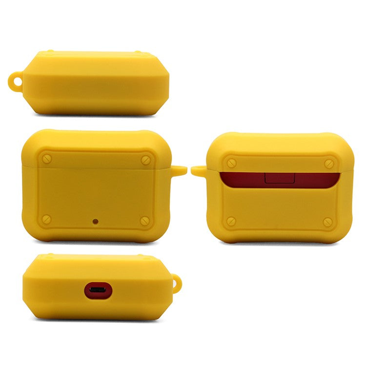 Portable Silicone Wireless Bluetooth Earphone Carrying Case Storage Bag with Anti-lost Buckle for Beats Studio Buds - Red