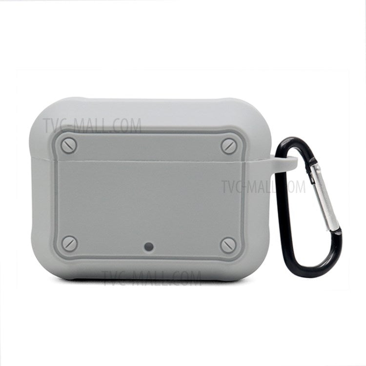 Portable Silicone Wireless Bluetooth Earphone Carrying Case Storage Bag with Anti-lost Buckle for Beats Studio Buds - Grey