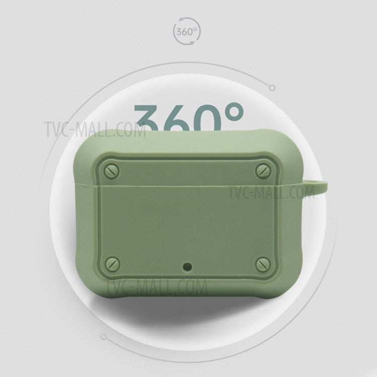 Portable Silicone Wireless Bluetooth Earphone Carrying Case Storage Bag with Anti-lost Buckle for Beats Studio Buds - Grey