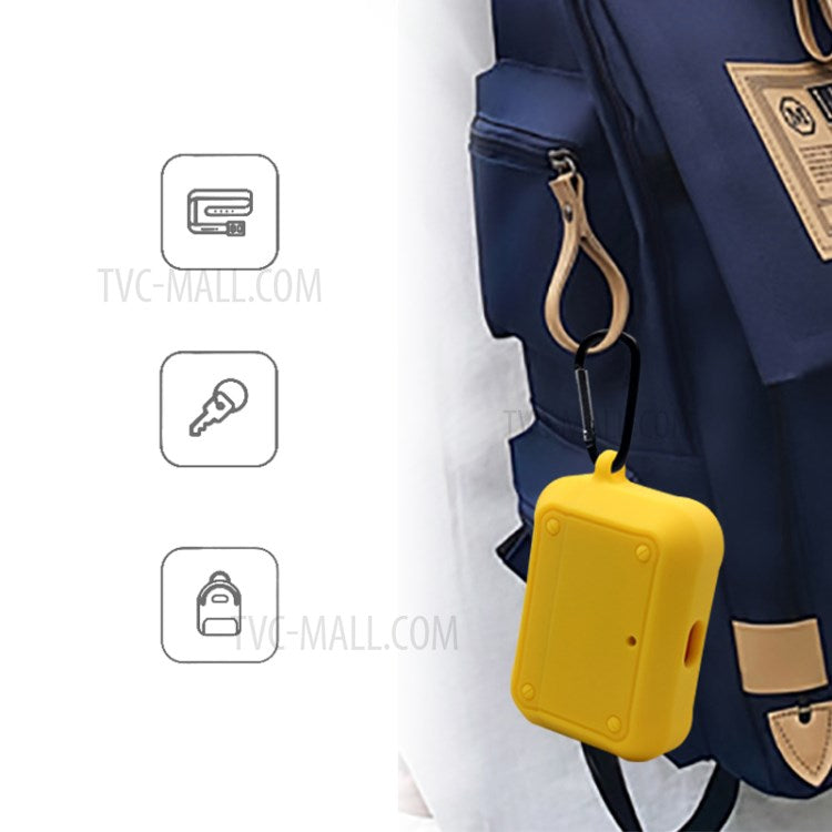 Portable Silicone Wireless Bluetooth Earphone Carrying Case Storage Bag with Anti-lost Buckle for Beats Studio Buds - Luminous Blue