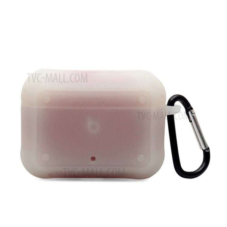 Portable Silicone Wireless Bluetooth Earphone Carrying Case Storage Bag with Anti-lost Buckle for Beats Studio Buds - Luminous Green