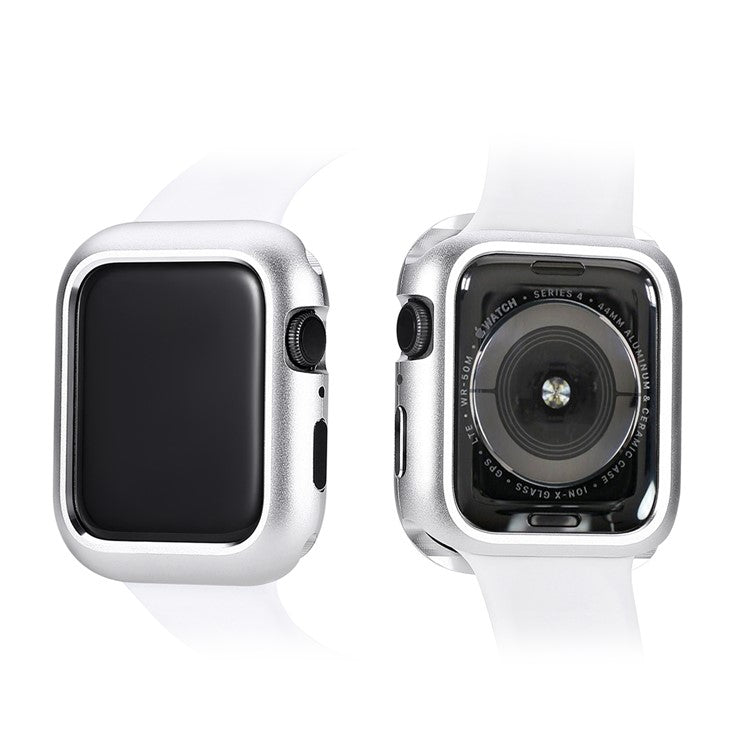 Magnetic Adsorption Metal Frame Protector Cover for Apple Watch Series 4 / 5 / 6 / SE / SE (2022) 40mm - Silver