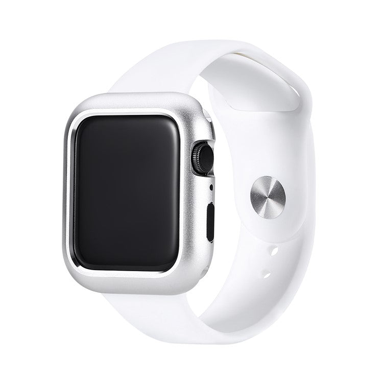 Magnetic Adsorption Metal Frame Protector Cover for Apple Watch Series 4 / 5 / 6 / SE / SE (2022) 40mm - Silver