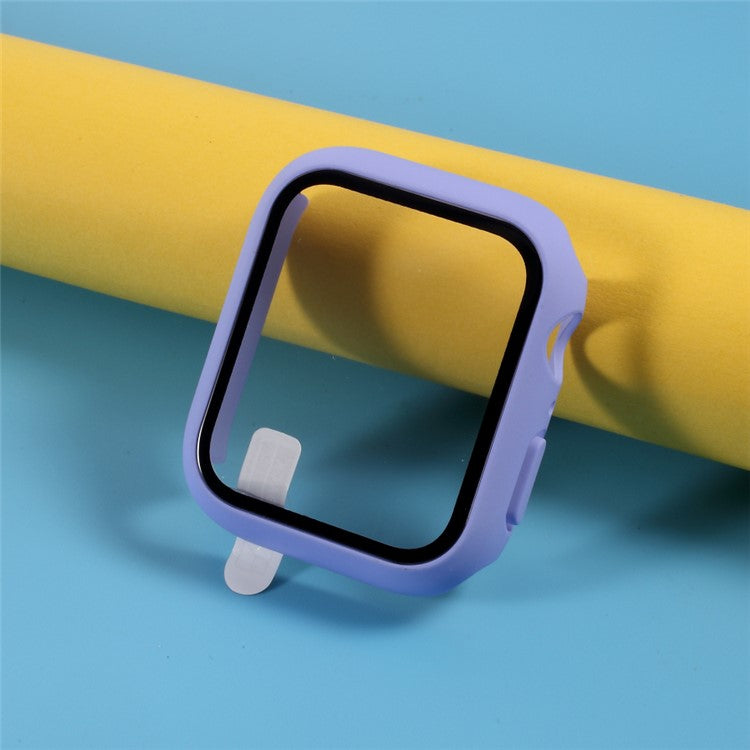 PC Case Cover with Screen Film for Apple Watch Series 3/Series 2/Series 1 38mm - Purple