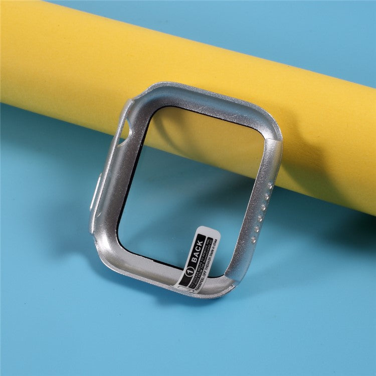 PC Case Cover with Screen Film for Apple Watch Series 3/Series 2/Series 1 38mm - Silver