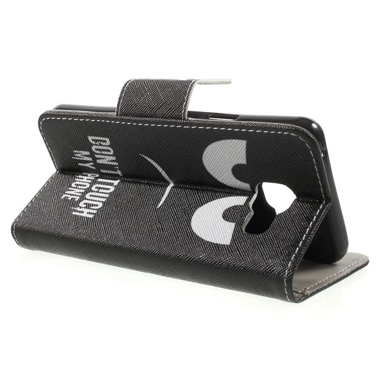 Card Holder Leather Case for Samsung Galaxy A3 SM-A310F (2016) - Do not Touch My Phone