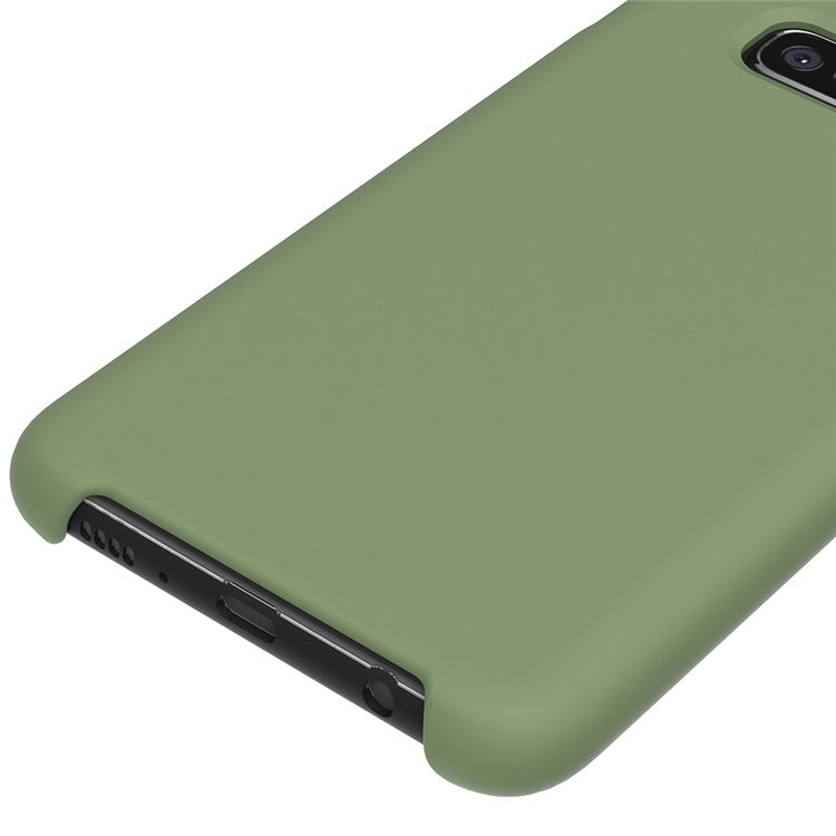 For Samsung Galaxy S10 Soft Liquid Silicone Shell Phone Covering Protection Case - Army Green