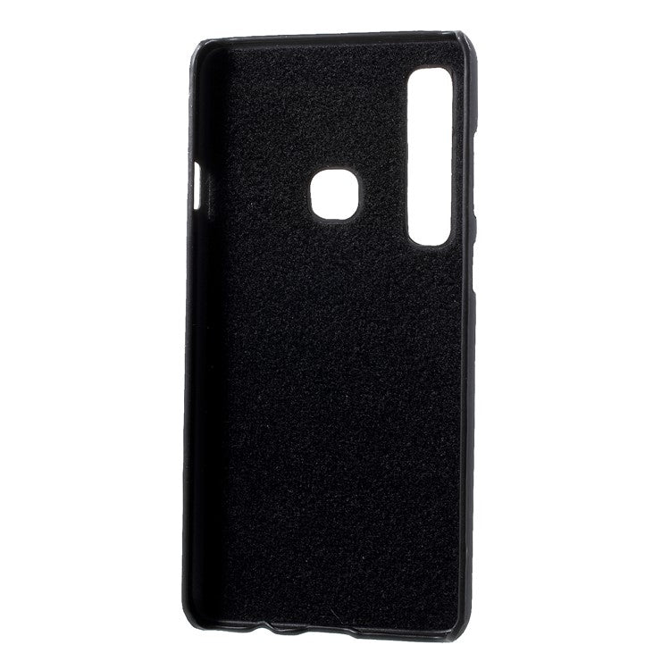 Thermal Induction Fluorescent Color Changing PU Leather Coated PC Back Cover for Samsung Galaxy A9 (2018) / A9 Star Pro / A9s - Black / Blue