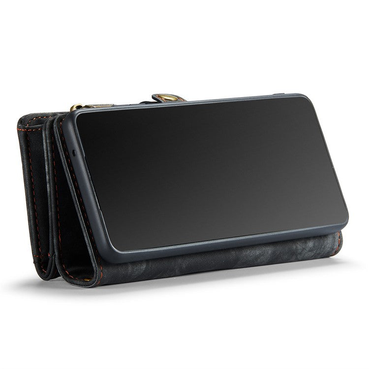 CASEME 008 Series for Samsung Galaxy S10 Plus Detachable 2-in-1 Multi-functional Wallet PU Leather Case - Black