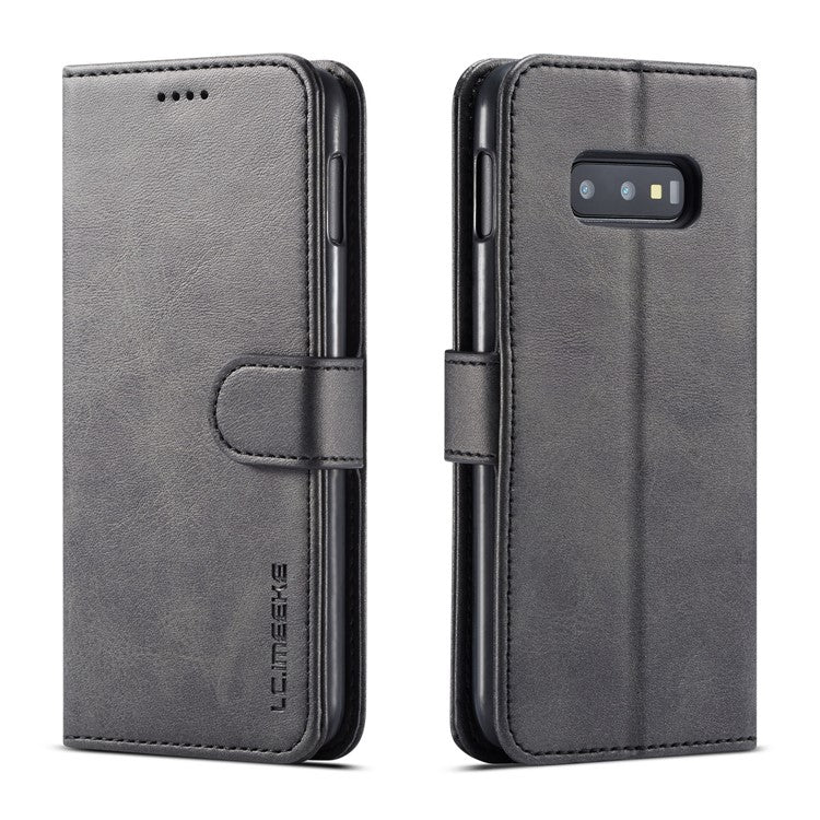 LC.IMEEKE Wallet Leather Stand Case for Samsung Galaxy S10e - Black