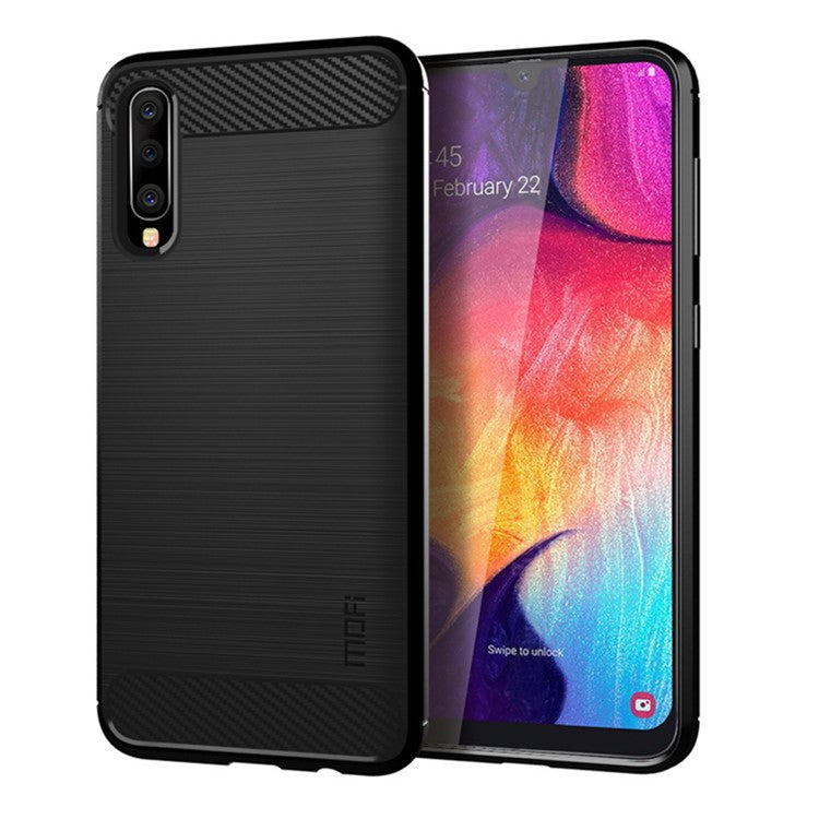 MOFI Carbon Fiber Texture Brushed TPU Case for Samsung Galaxy A50 / A50s / A30s - Black