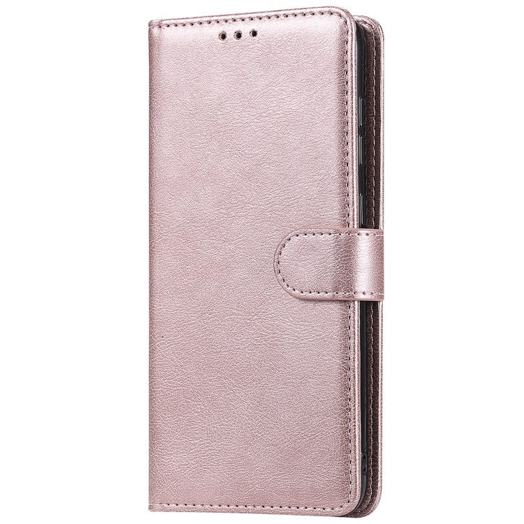 Magnetic KT Leather Series-3 Detachable 2-in-1 Wallet Leather Stand Case for Samsung Galaxy A70 - Rose Gold
