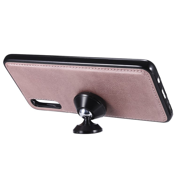 Magnetic KT Leather Series-3 Detachable 2-in-1 Wallet Leather Stand Case for Samsung Galaxy A70 - Rose Gold