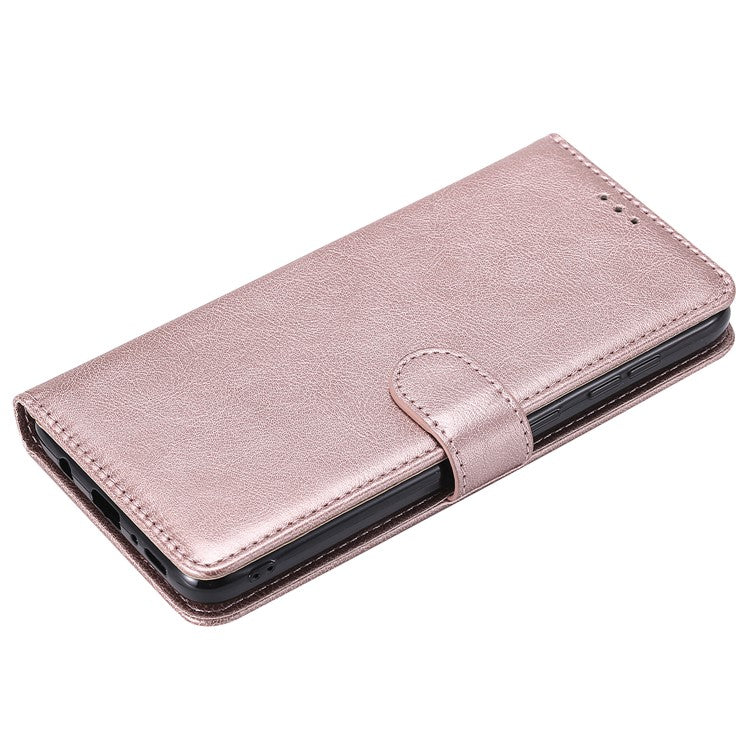 Magnetic KT Leather Series-3 Detachable 2-in-1 Wallet Leather Stand Case for Samsung Galaxy A70 - Rose Gold