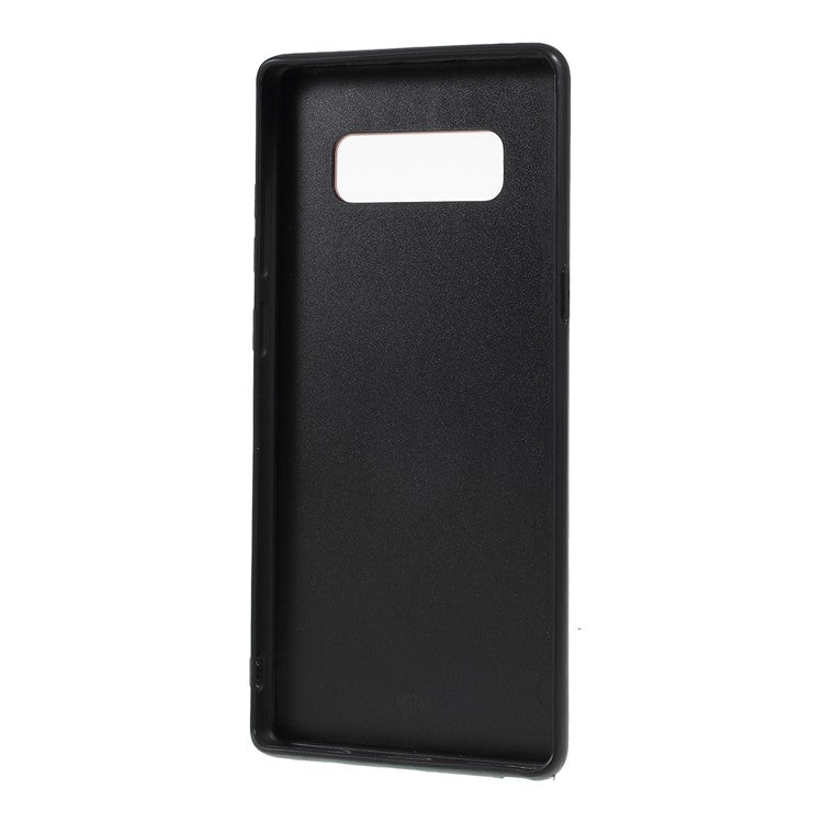 Gradient Color Glass + PC + TPU Hybrid Mobile Casing for Samsung Galaxy Note 8 N950 - Red / Black