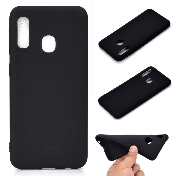 Soft Frosted TPU Case for Samsung Galaxy A20e - Black