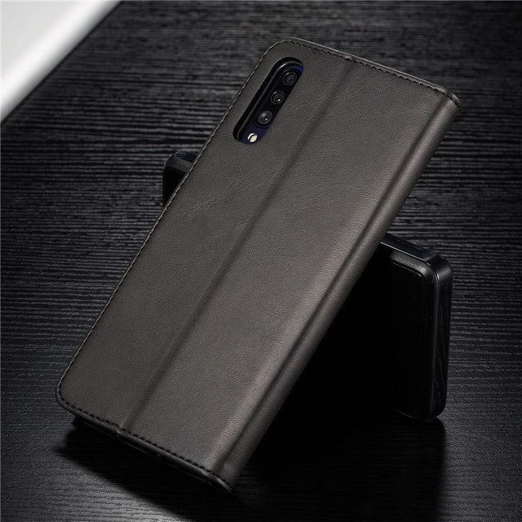 LC.IMEEKE Leather Wallet Case for Samsung Galaxy A50/A50s/A30s - Black