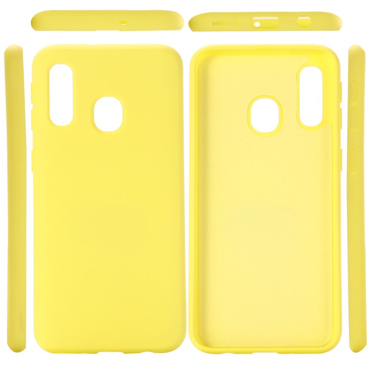 Liquid Silicone Case for Samsung Galaxy A20e - Yellow