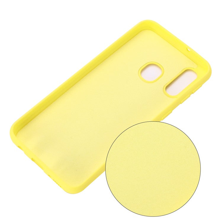 Liquid Silicone Case for Samsung Galaxy A20e - Yellow