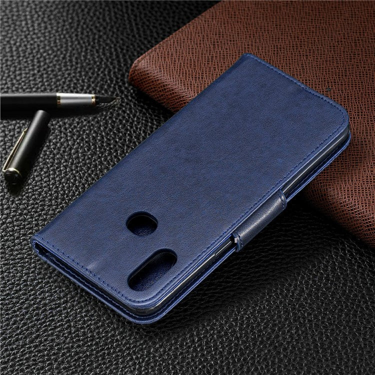 Imprint Butterfly Leather Wallet Case for Samsung Galaxy A10s - Blue