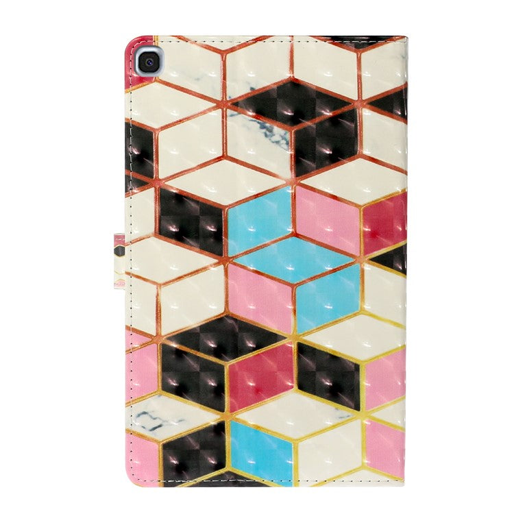 Embossment Patterned Light Spot Decor Leather Tablet Cover for Samsung Galaxy Tab A 10.1 (2019)/T510/T515 - Cube