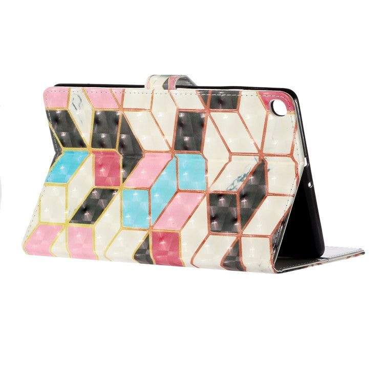 Embossment Patterned Light Spot Decor Leather Tablet Cover for Samsung Galaxy Tab A 10.1 (2019)/T510/T515 - Cube
