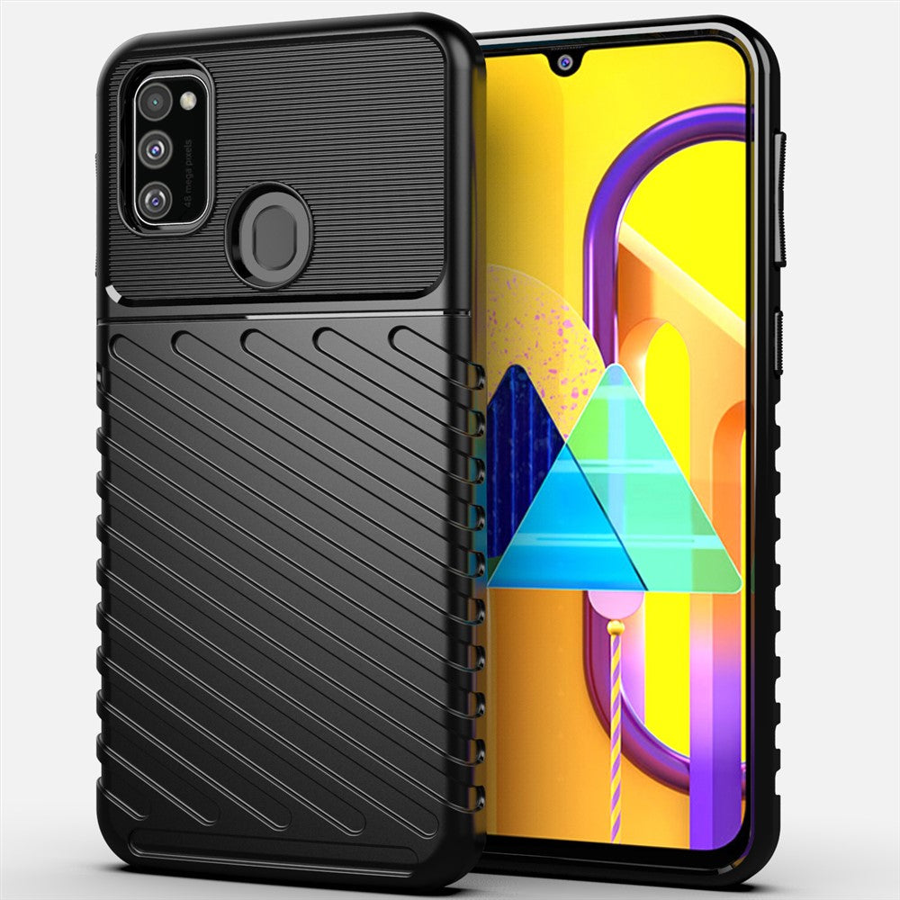 Thunder Series Soft TPU Back Shell for Samsung Galaxy M30s / M2 - Black