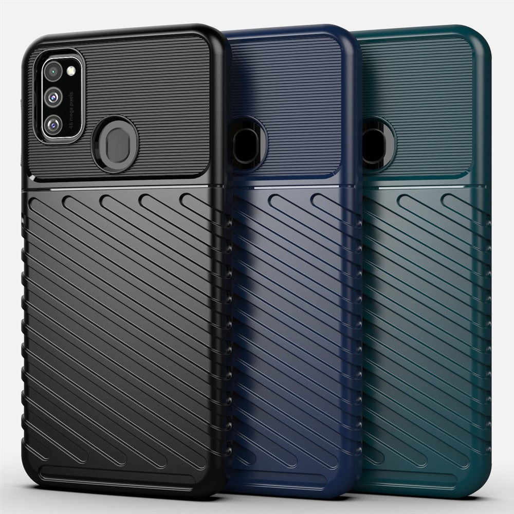 Thunder Series Soft TPU Back Shell for Samsung Galaxy M30s / M2 - Black