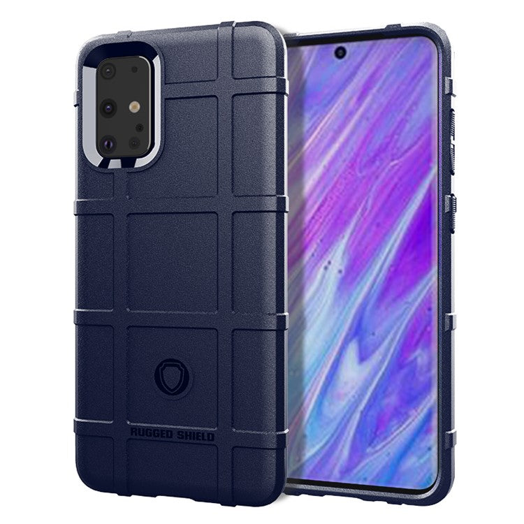 Rugged Shield Square Skin TPU Shell for Samsung Galaxy S20 Plus - Dark Blue