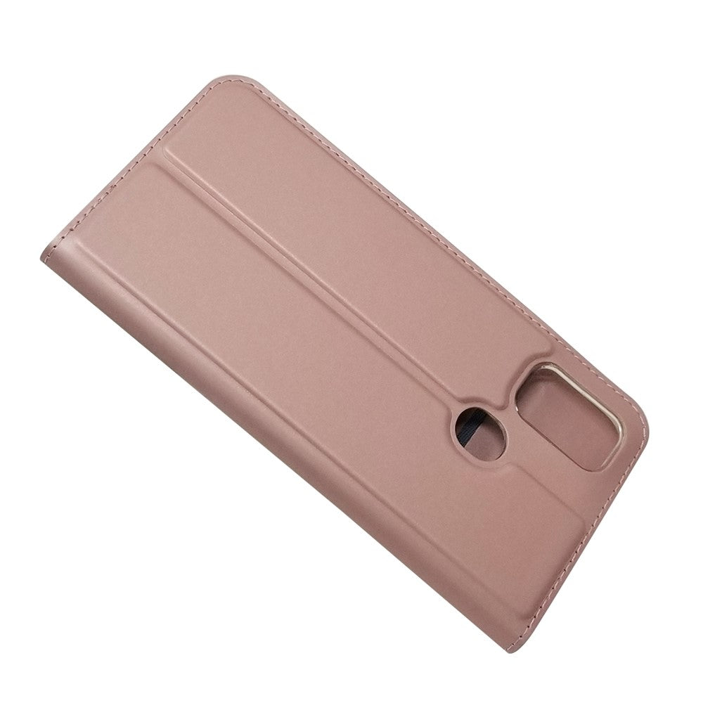 Magnetic Closure Leather Card Holder Phone Covering for Samsung Galaxy M30s / M2 - Rose Gold