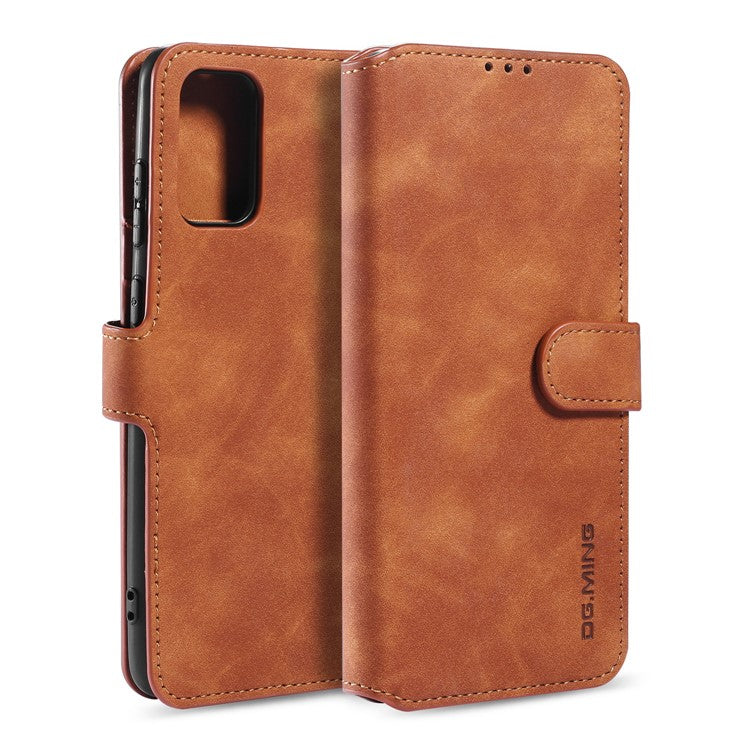 DG.MING Retro with Leather Wallet Case for Samsung Galaxy S20 Ultra - Brown
