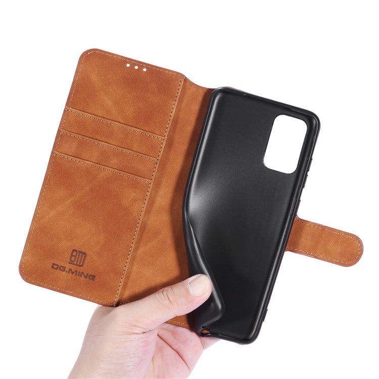 DG.MING Retro with Leather Wallet Case for Samsung Galaxy S20 Ultra - Brown
