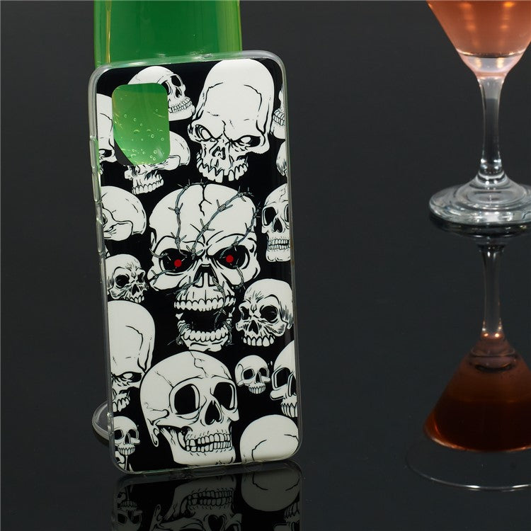 Noctilucent IMD TPU Shell for Samsung Galaxy A51 - Cool Skulls