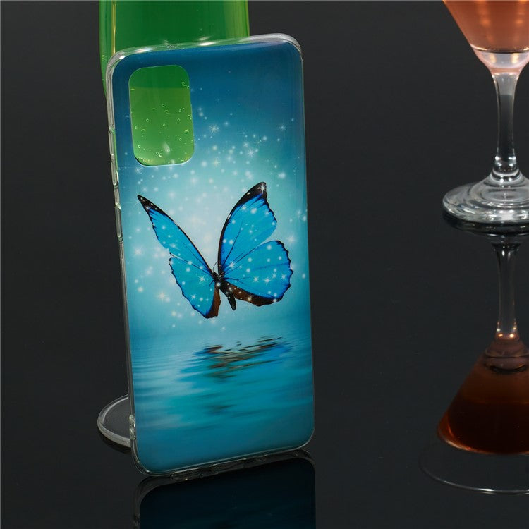 Noctilucent IMD TPU Back Case for Samsung Galaxy S20 Plus - Blue Butterfly