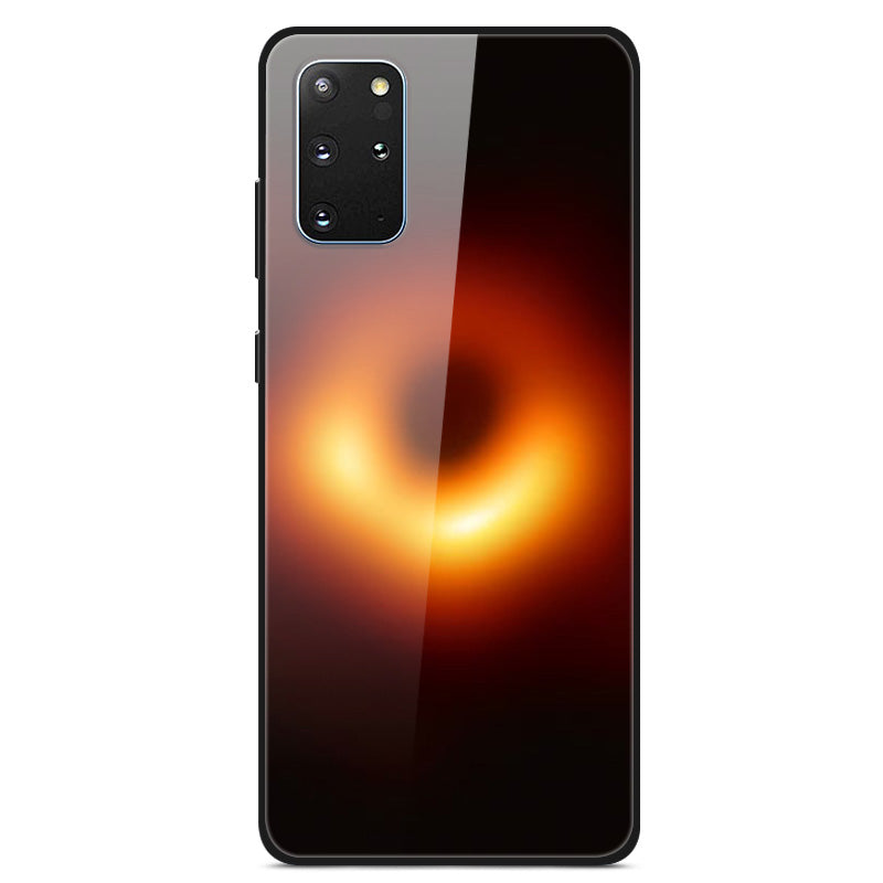 Pattern Printing Tempered Glass + PC + TPU Protector Cover for Samsung Galaxy S20 Plus - Black Hole
