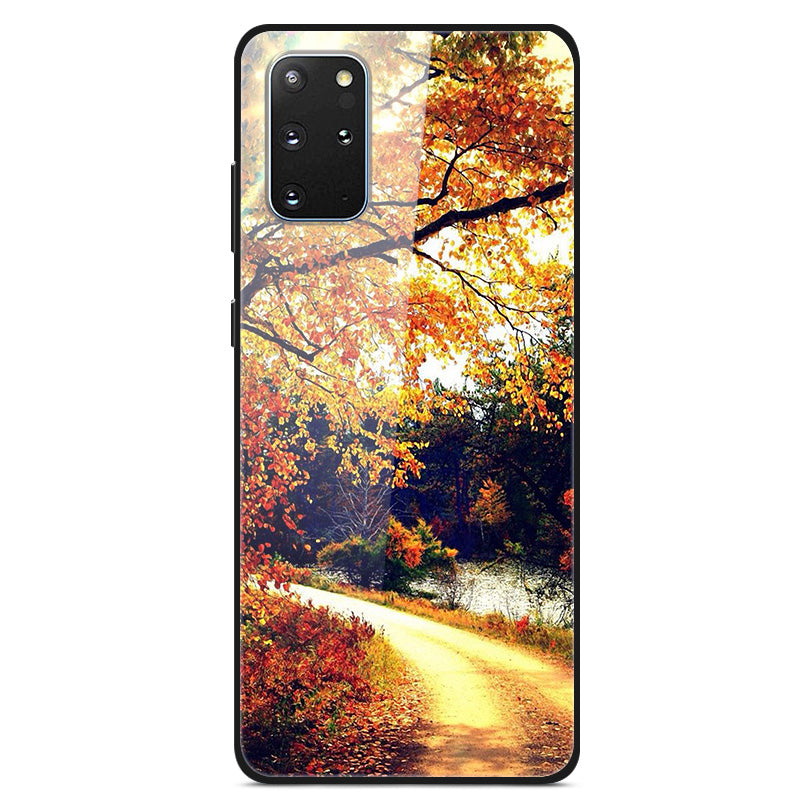 Pattern Printing Tempered Glass + PC + TPU Protector Cover for Samsung Galaxy S20 Plus - Country Road