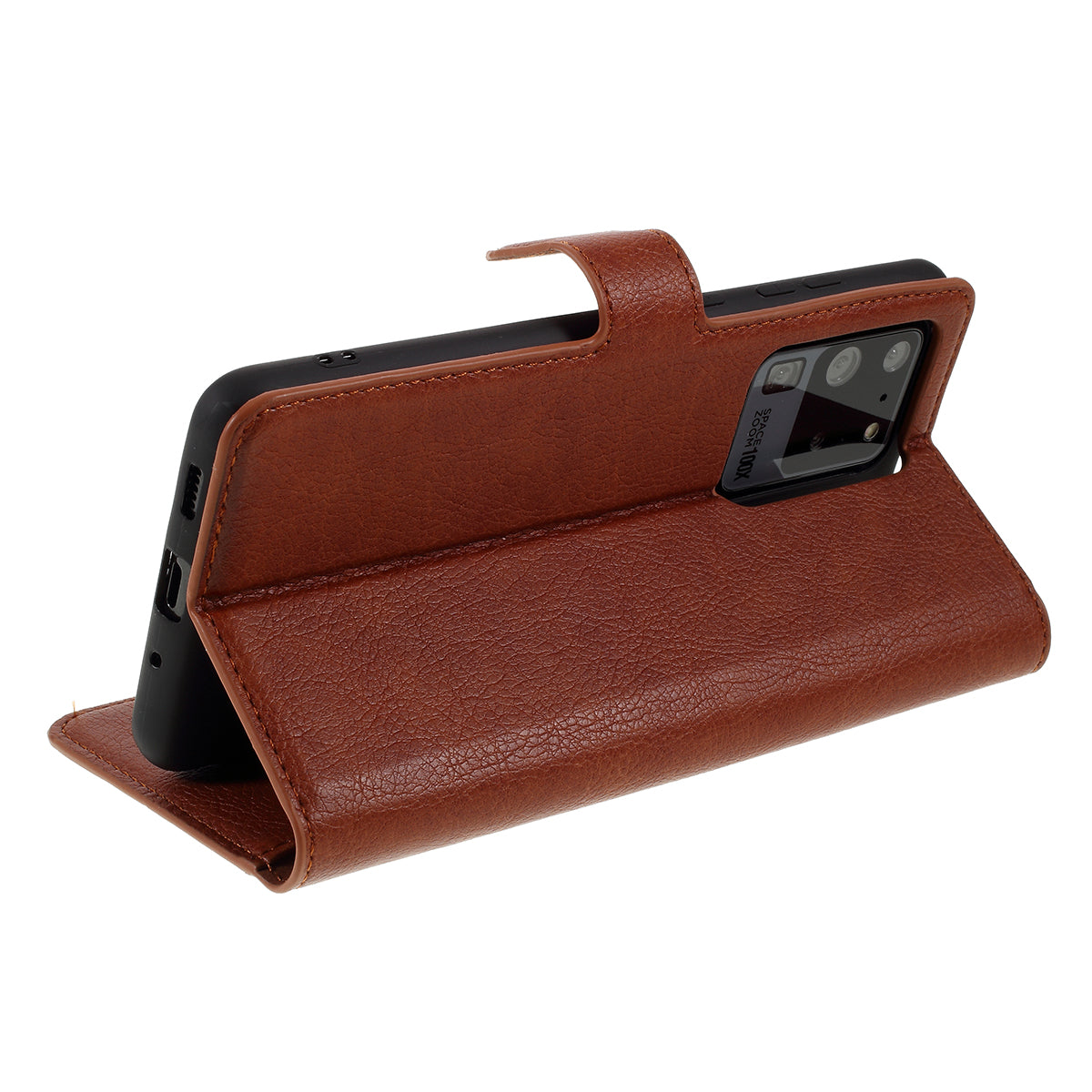KAIYUE Wallet Leather Stand Case for Samsung Galaxy S20 Ultra - Brown