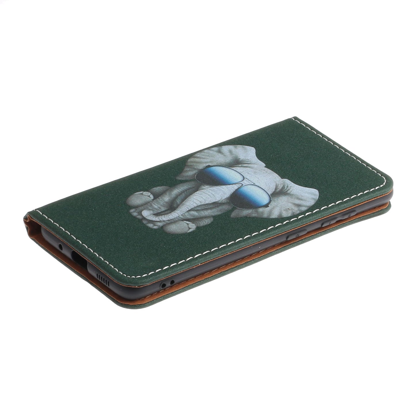 Pattern Printing Leather Cover Stand Stylish Phone Casing for Samsung Galaxy S20 4G/S20 5G - Elephant